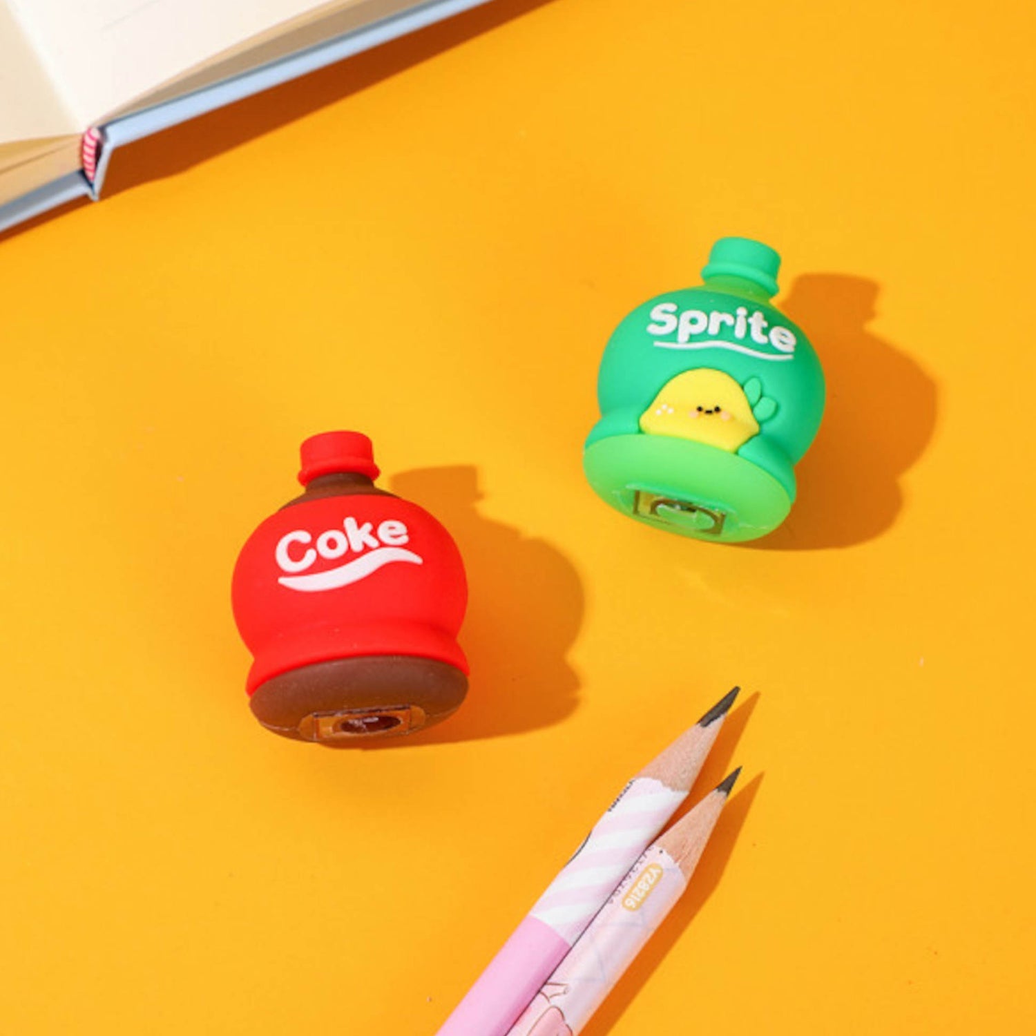 2-in-1 3D Cold Drink Bottle Shape Rubber Pencil Sharpener and Eraser Set, Stationery for Kids School Boys Girls, Birthday Return Gifts (1 Pc ) 2-in-1 3D Cold Drink Bottle Shape Rubber Pencil Sharpener and Eraser Set, Stationery for Kids School Boys Girls, Birthday Return Gifts (1 Pc )